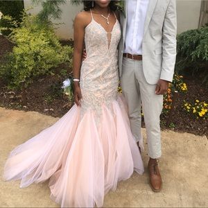 Camille La Vie pink mermaid prom dress💗